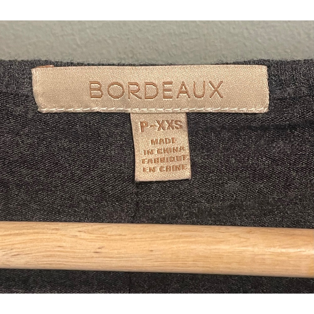Bordeaux‎ Gray Maxi Dress V Neck Short Sleeve Casual Knit Flowy Flared - Picture 6 of 7